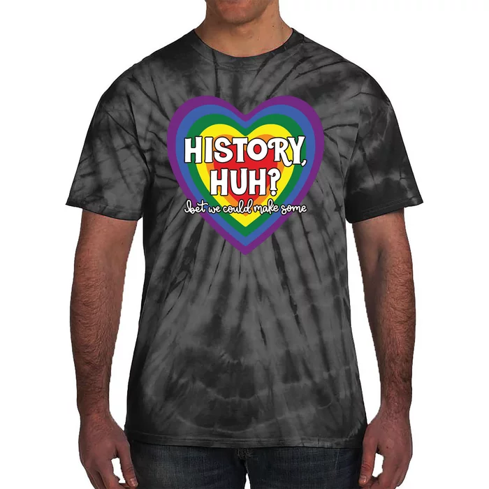 Heart History Huh Red White And Blue Tie-Dye T-Shirt