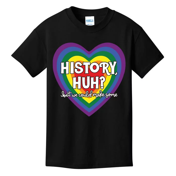 Heart History Huh Red White And Blue Kids T-Shirt