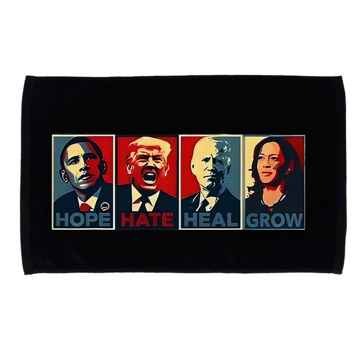 Hope Hate Heal Grow Microfiber Hand Towel