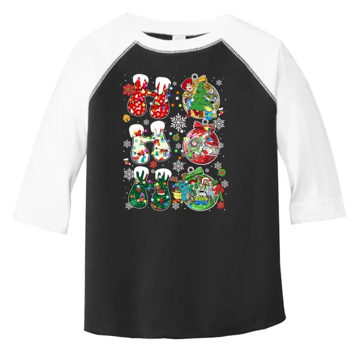 Ho Ho Ho Toy Group Santa Christmas Ho Ho Ho Woody Buzz Lightyear Toddler Fine Jersey T-Shirt