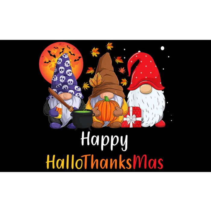 Happy Hallothanksmas Holiday Gnomes Bumper Sticker