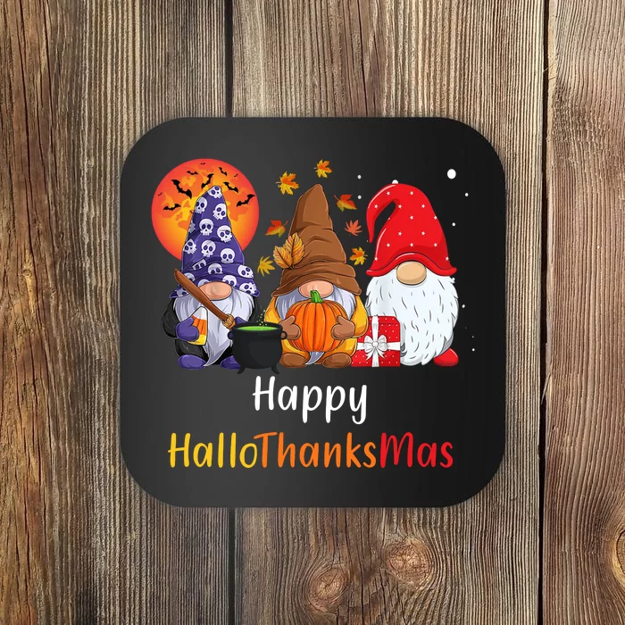 Happy Hallothanksmas Holiday Gnomes Coaster