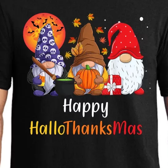 Happy Hallothanksmas Holiday Gnomes Pajama Set