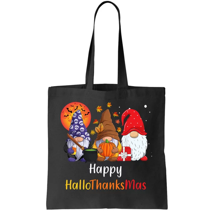 Happy Hallothanksmas Holiday Gnomes Tote Bag