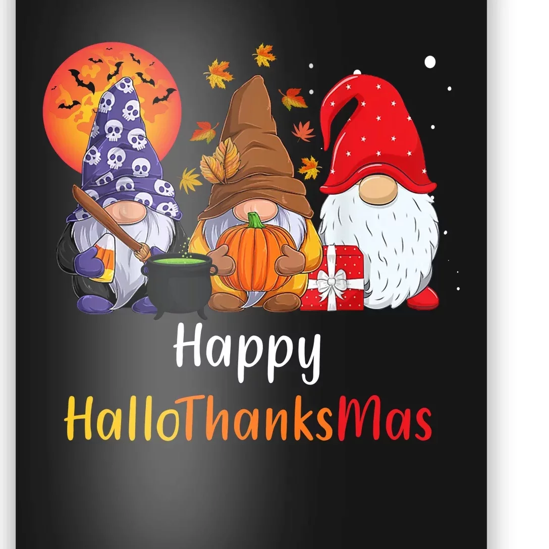 Happy Hallothanksmas Holiday Gnomes Poster