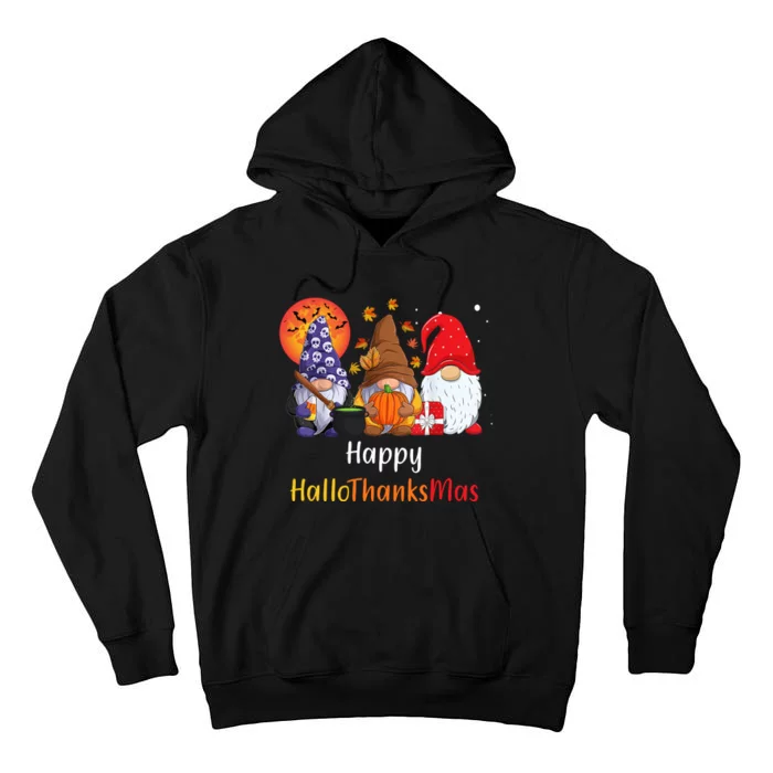 Happy Hallothanksmas Holiday Gnomes Tall Hoodie