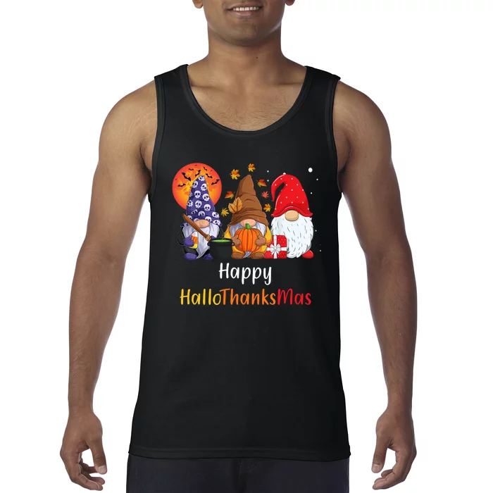 Happy Hallothanksmas Holiday Gnomes Tank Top