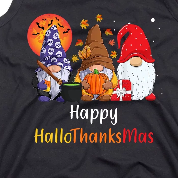 Happy Hallothanksmas Holiday Gnomes Tank Top