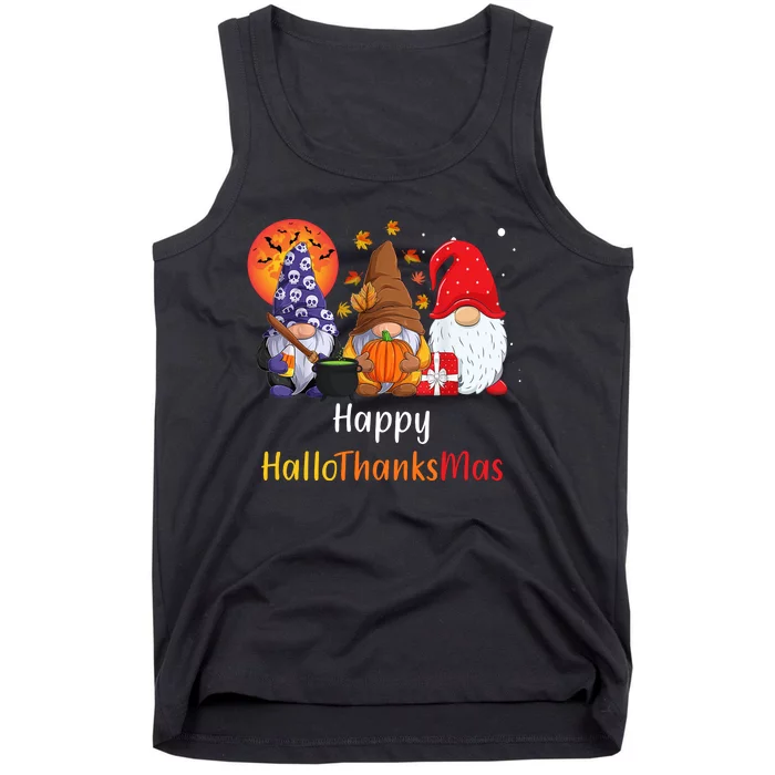 Happy Hallothanksmas Holiday Gnomes Tank Top