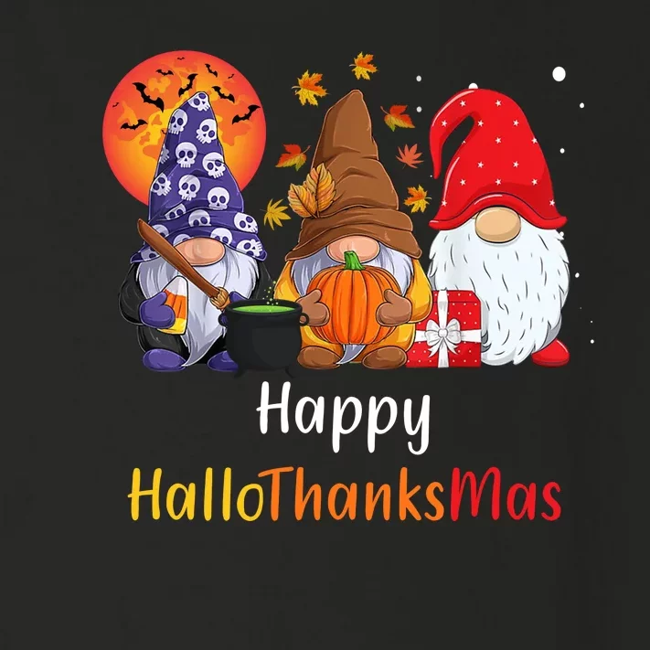 Happy Hallothanksmas Holiday Gnomes Toddler Long Sleeve Shirt