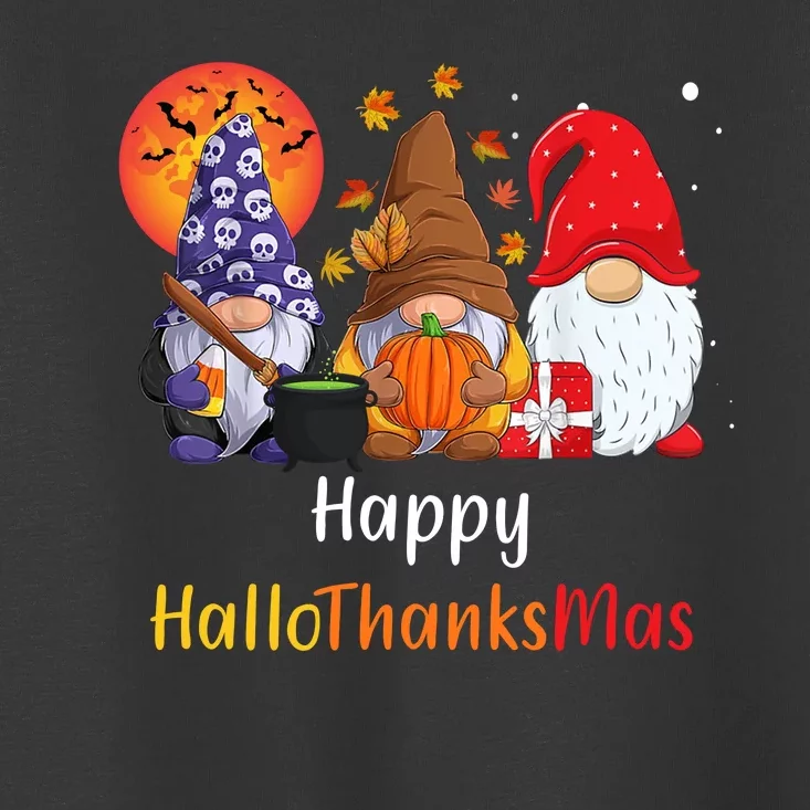 Happy Hallothanksmas Holiday Gnomes Toddler T-Shirt