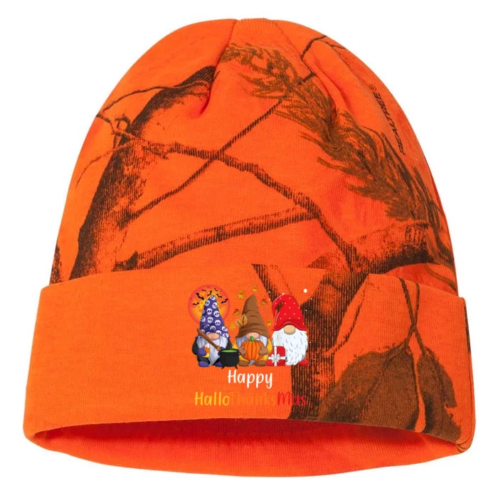 Happy Hallothanksmas Holiday Gnomes Kati - 12in Camo Beanie