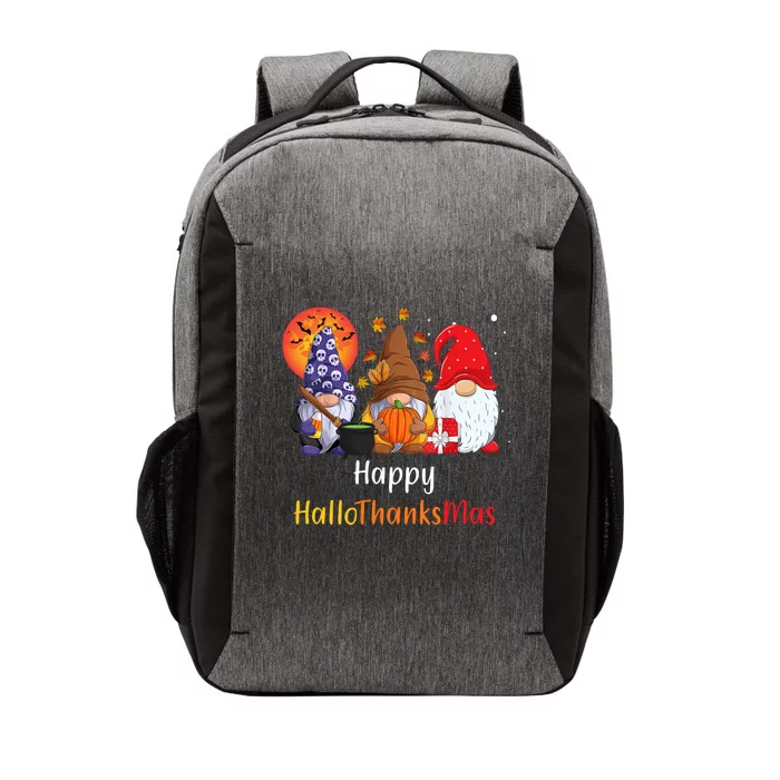 Happy Hallothanksmas Holiday Gnomes Vector Backpack