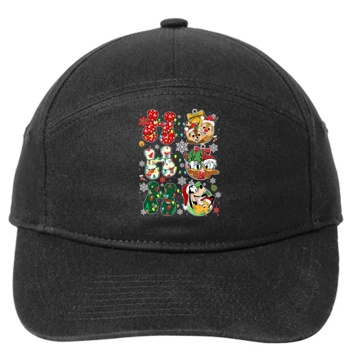 Ho Ho Ho Friends Christmas Lilo Goofy Pluto Donald Daisy 7-Panel Snapback Hat