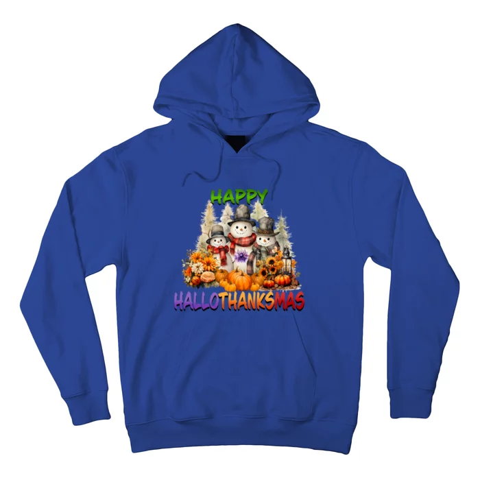 Happy Hallothanksmas Holidays Design Gift Hoodie