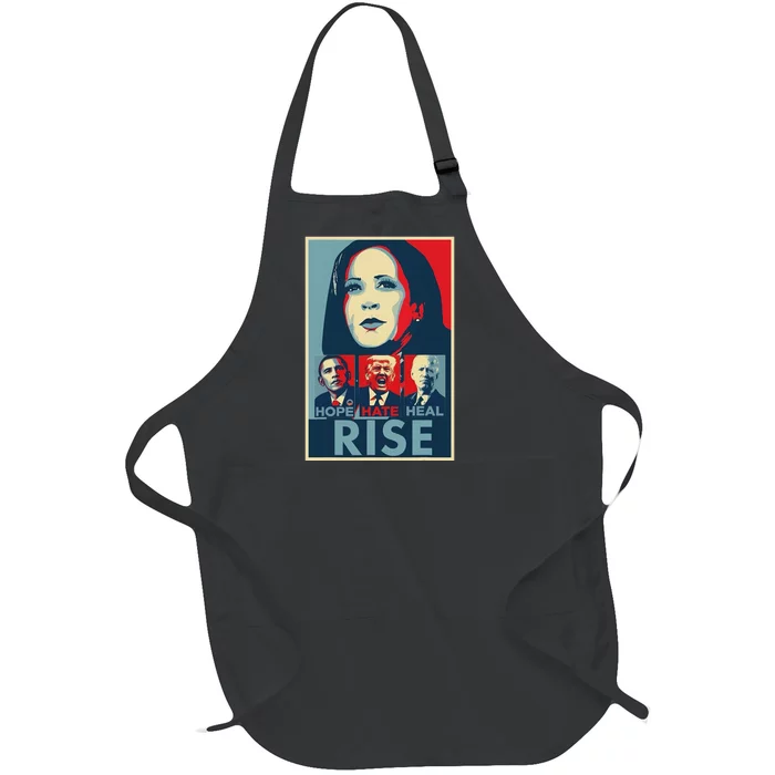 Hope Hate Heal Rise Kamala 2024 For President Campaign Full-Length Apron With Pocket