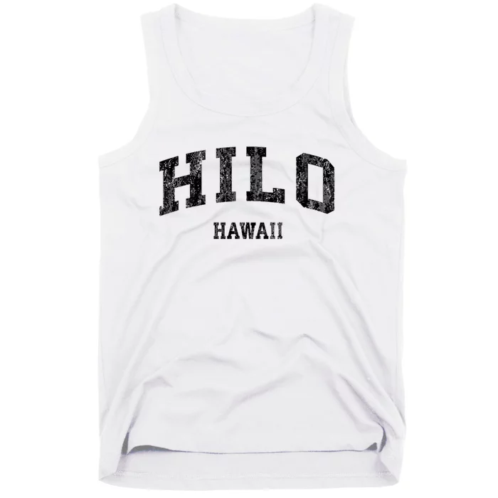 Hilo Hawaii Hi Vintage Established Varsity Sports Design Tank Top