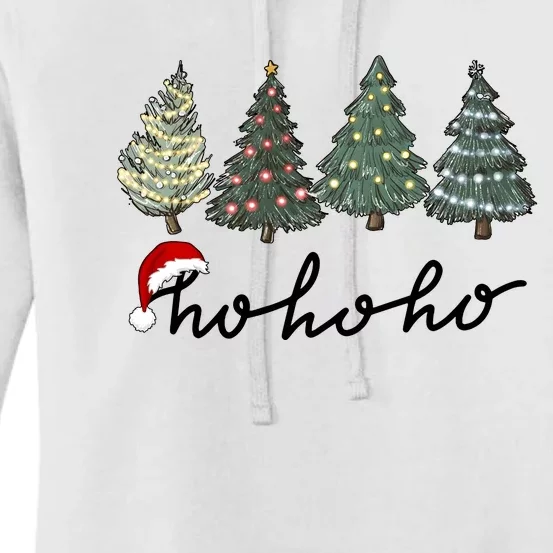 Ho Ho Ho Green Tree Christmas Tis The Season Women's Pullover Hoodie