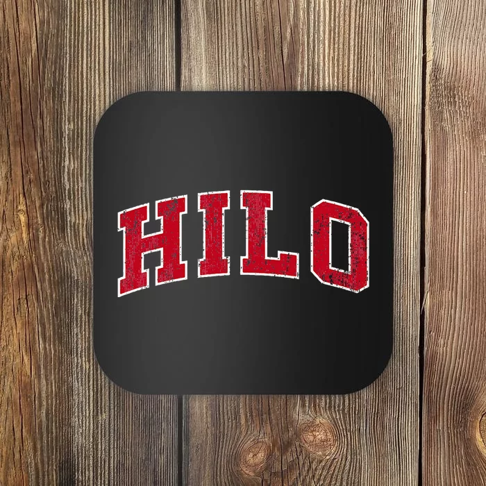 Hilo Hawaii Hi Vintage Sports Design Red Design Coaster