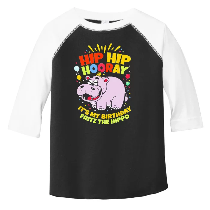 Hip Hip Hooray Its My Birthday Fritz The Hippo Toddler Fine Jersey T-Shirt