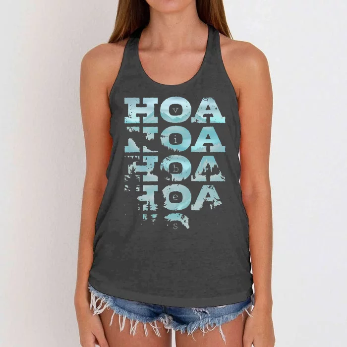 Hoa Hoa Hoa Hoa Hoa Season Vibes Women's Knotted Racerback Tank