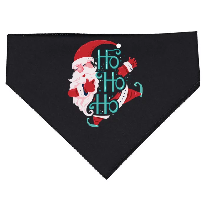 Ho Ho Ho Dabbing Santa USA-Made Doggie Bandana