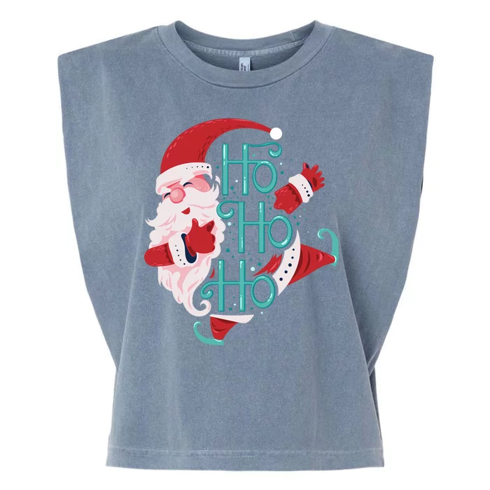 Ho Ho Ho Dabbing Santa Garment-Dyed Women's Muscle Tee