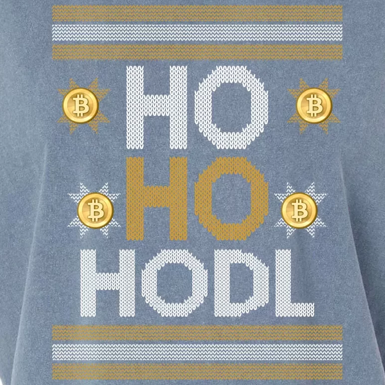 Ho Ho Hodl Crypto Currency Ugly Christmas Garment-Dyed Women's Muscle Tee