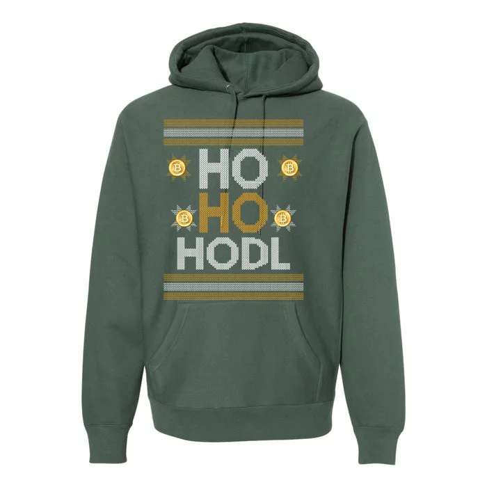 Ho Ho Hodl Crypto Currency Ugly Christmas Premium Hoodie