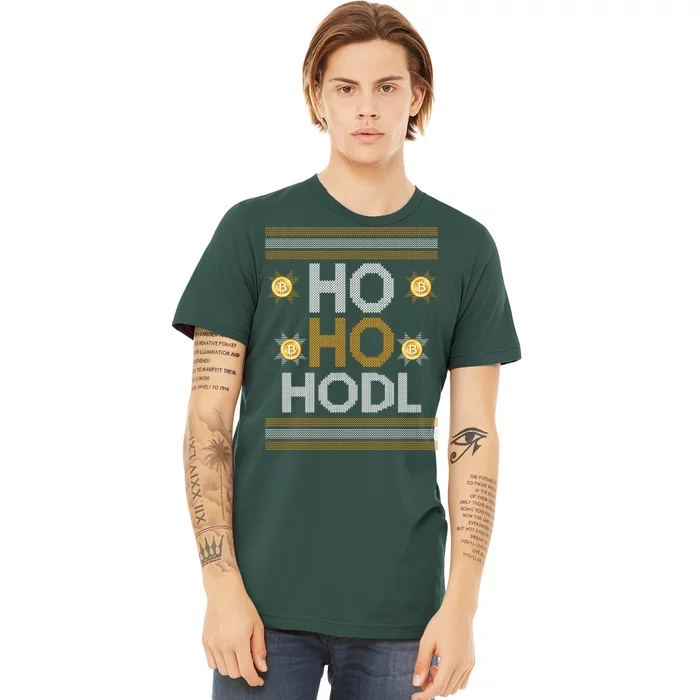 Ho Ho Hodl Crypto Currency Ugly Christmas Premium T-Shirt