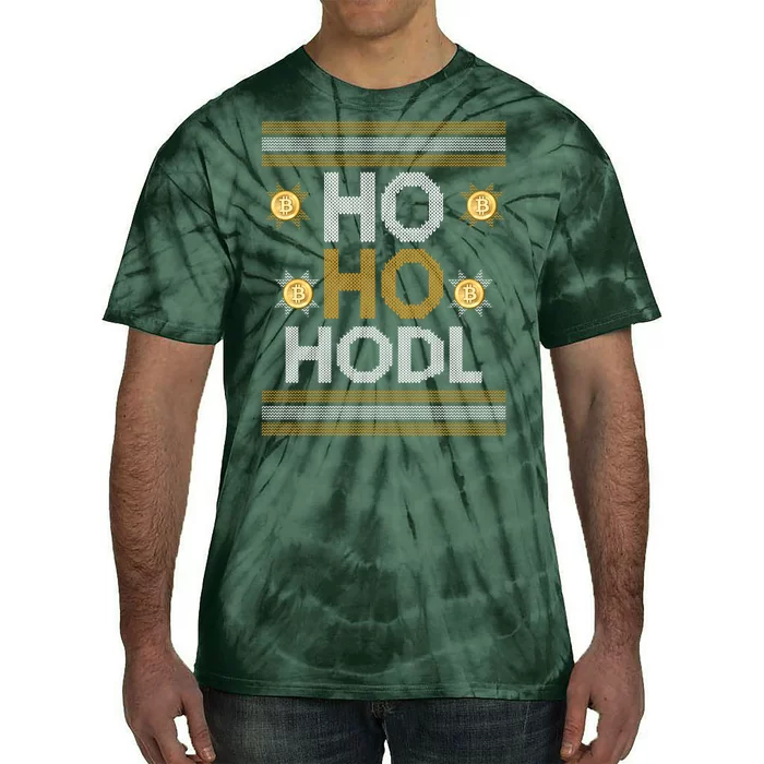 Ho Ho Hodl Crypto Currency Ugly Christmas Tie-Dye T-Shirt