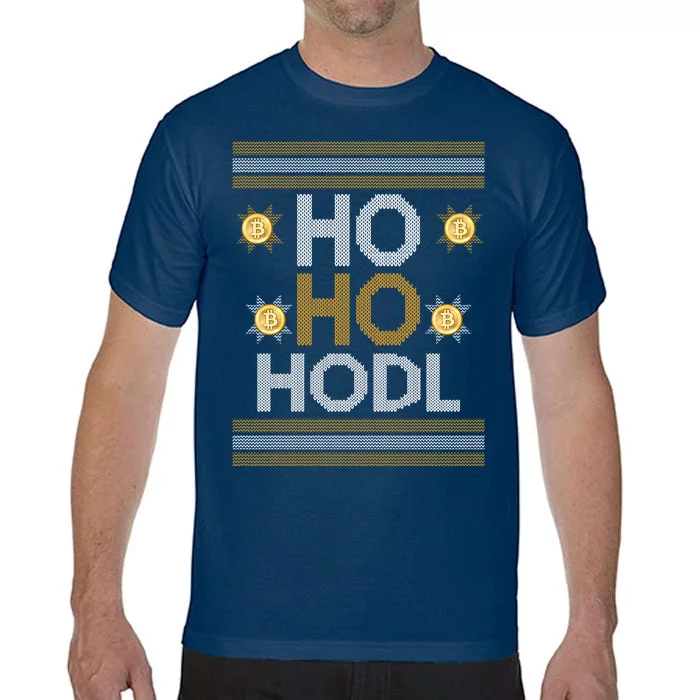 Ho Ho Hodl Crypto Currency Ugly Christmas Comfort Colors T-Shirt