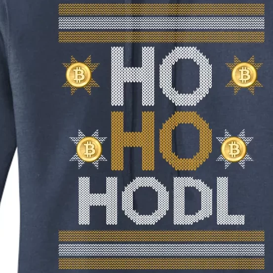 Ho Ho Hodl Crypto Currency Ugly Christmas Women's Pullover Hoodie