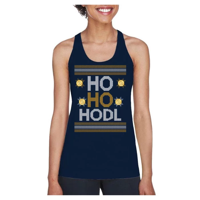 Ho Ho Hodl Crypto Currency Ugly Christmas Women's Racerback Tank