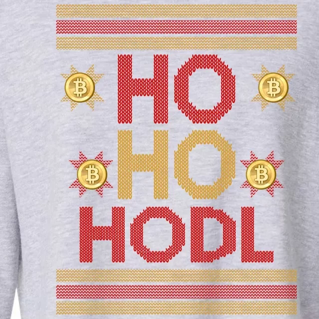 Ho Ho Hodl Crypto Currency Ugly Christmas Cropped Pullover Crew