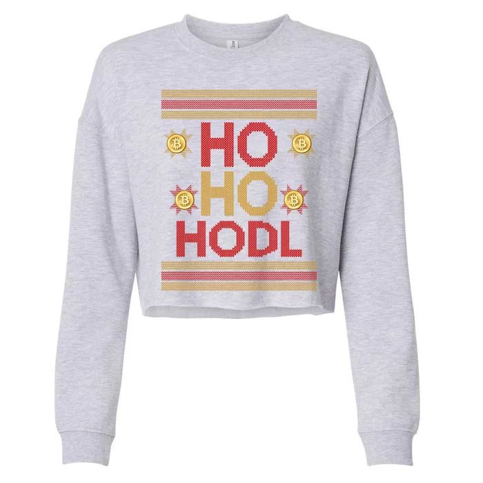 Ho Ho Hodl Crypto Currency Ugly Christmas Cropped Pullover Crew