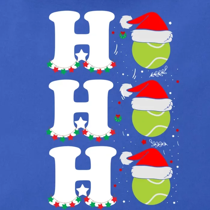 Ho Ho Ho Christmas Tennis Balls Santa's Hat Xmas Tennis Fan Gift Zip Tote Bag