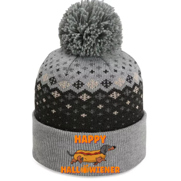 Happy Hallowiener Halloween Dachshund Dog The Baniff Cuffed Pom Beanie