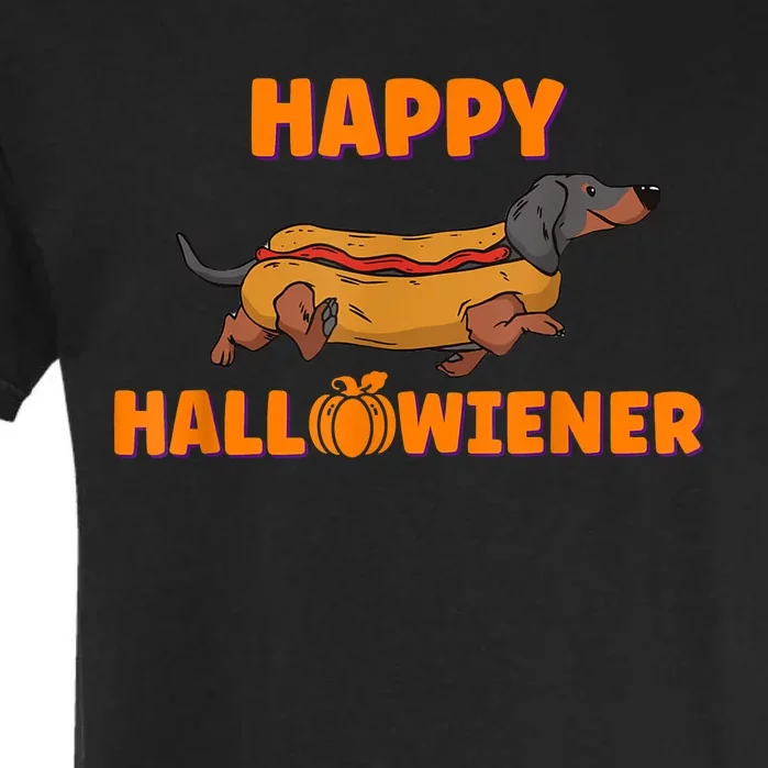 Happy Hallowiener Halloween Dachshund Dog Garment-Dyed Heavyweight T-Shirt