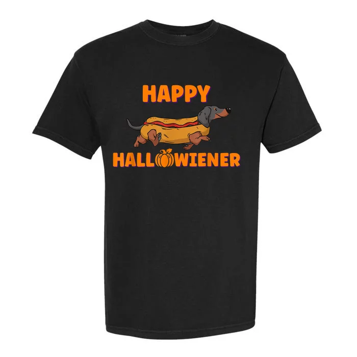 Happy Hallowiener Halloween Dachshund Dog Garment-Dyed Heavyweight T-Shirt