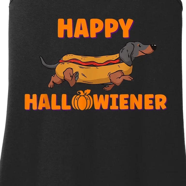 Happy Hallowiener Halloween Dachshund Dog Ladies Essential Tank