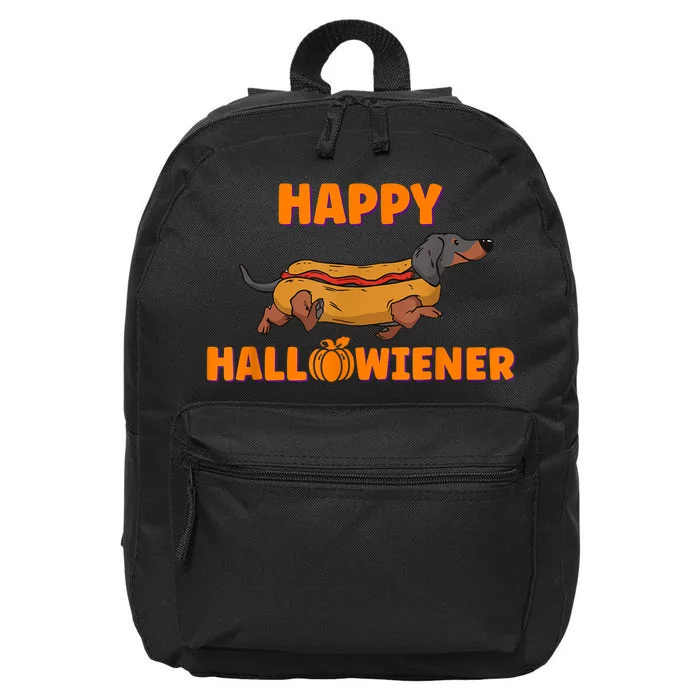 Happy Hallowiener Halloween Dachshund Dog 16 in Basic Backpack