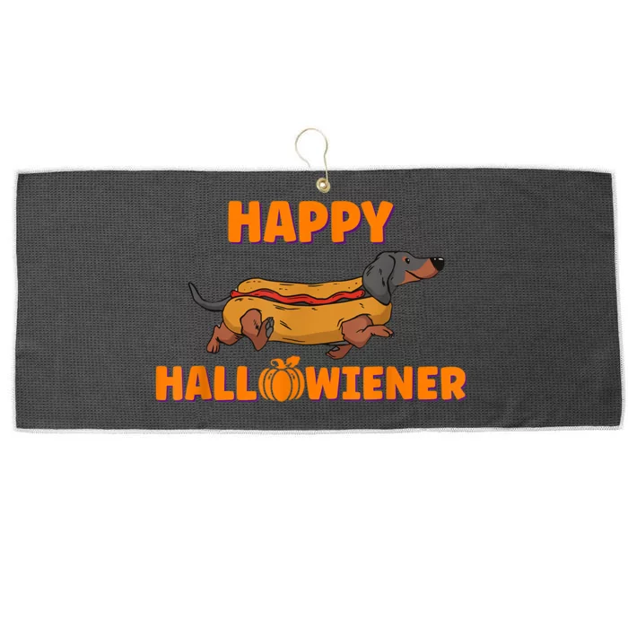 Happy Hallowiener Halloween Dachshund Dog Large Microfiber Waffle Golf Towel