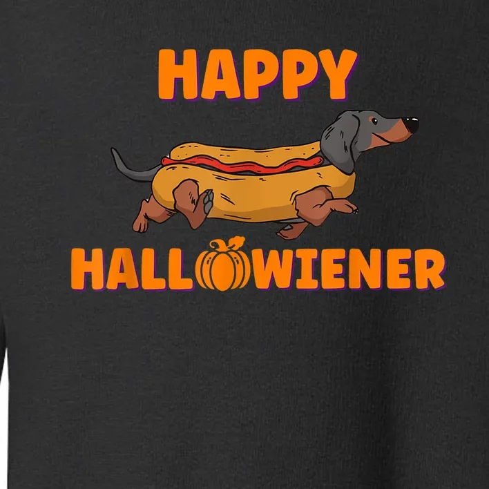 Happy Hallowiener Halloween Dachshund Dog Toddler Sweatshirt