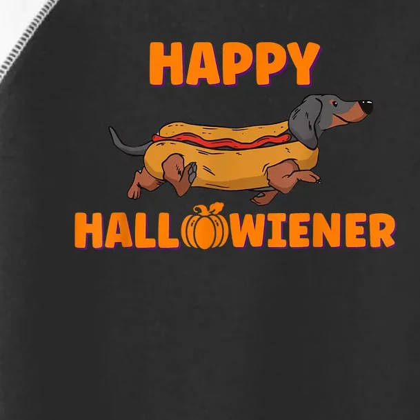 Happy Hallowiener Halloween Dachshund Dog Toddler Fine Jersey T-Shirt