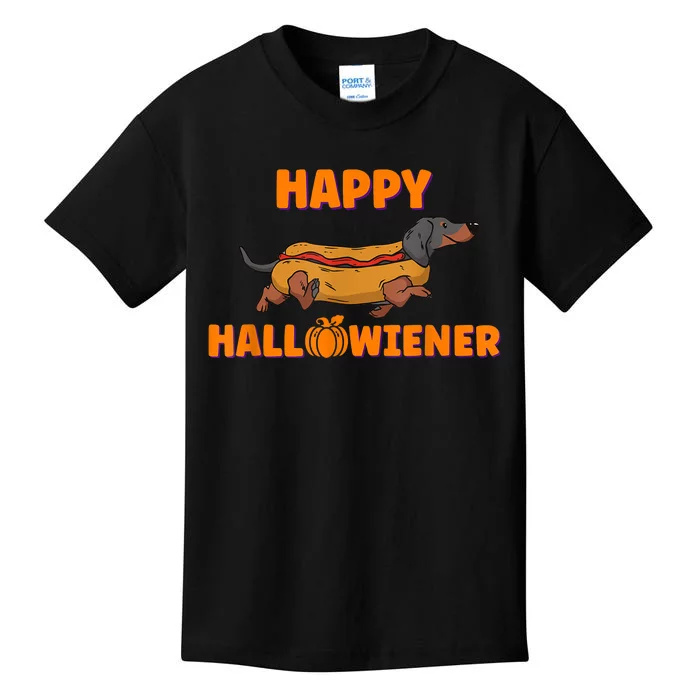 Happy Hallowiener Halloween Dachshund Dog Kids T-Shirt