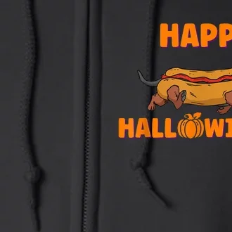 Happy Hallowiener Halloween Dachshund Dog Full Zip Hoodie