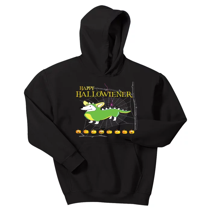 Halloween Happy Hallowiener Kids Hoodie