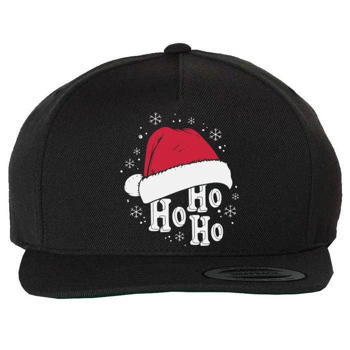 Ho Ho Ho Funny Christmas Wool Snapback Cap