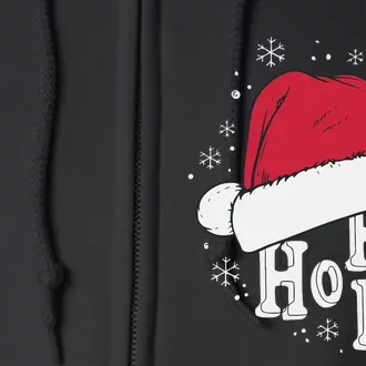 Ho Ho Ho Funny Christmas Full Zip Hoodie